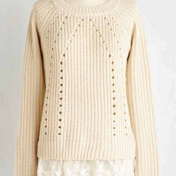 Modcloth Prim On a Whim Sweater in L - Picture 1 of 5